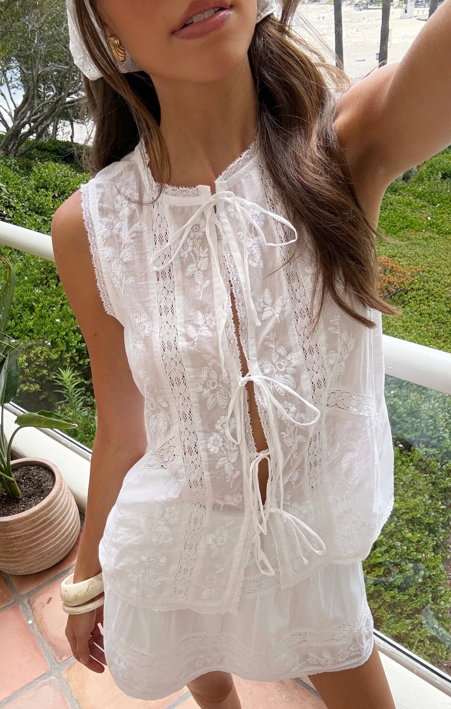 CAMDEN BLOUSE CREAM VOILE TRIM