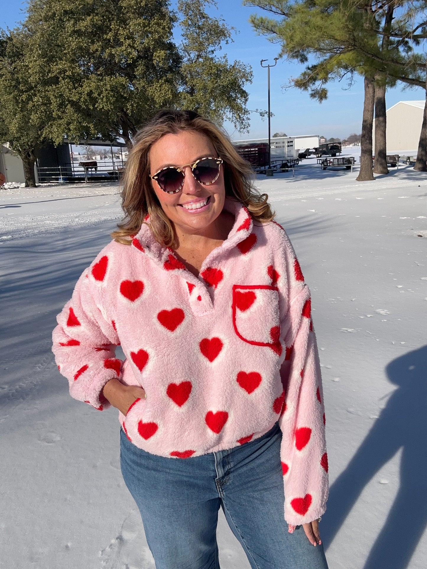 Heart Fuzzy Sweater