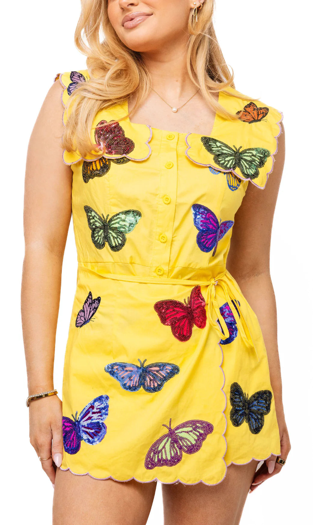 YELLOW BUTTERFLY ROMPER