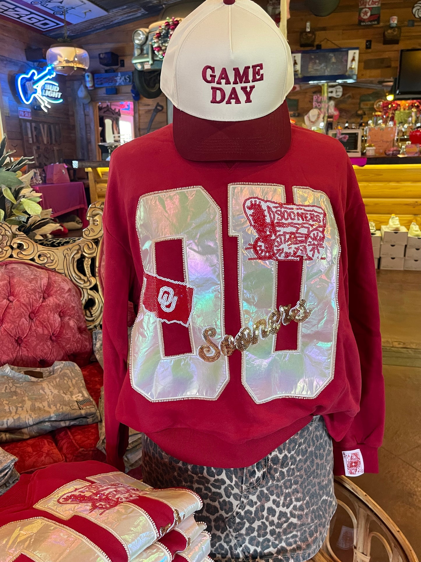 OU Metallic Word ICON Sweatshirt