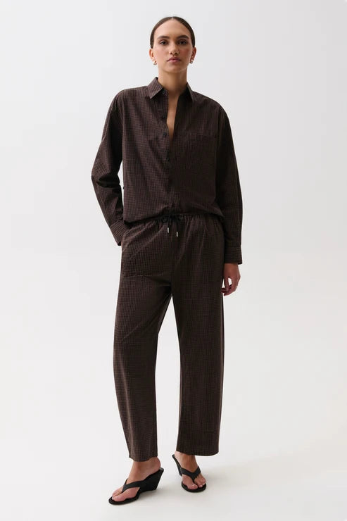 THEO DRAWSTRING POPLIN PANT HOT TODDY