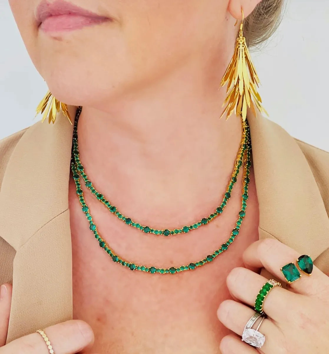 BIRDIE DOUBLE EARRING