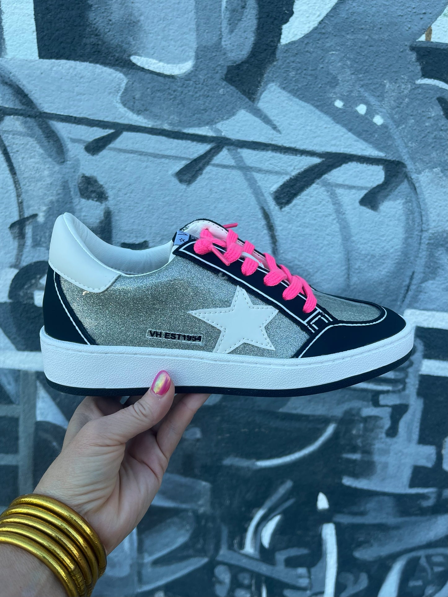 DENISSE WHITE STAR SHOES