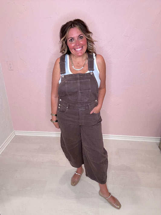 We the Free Good Luck Barrel Overalls