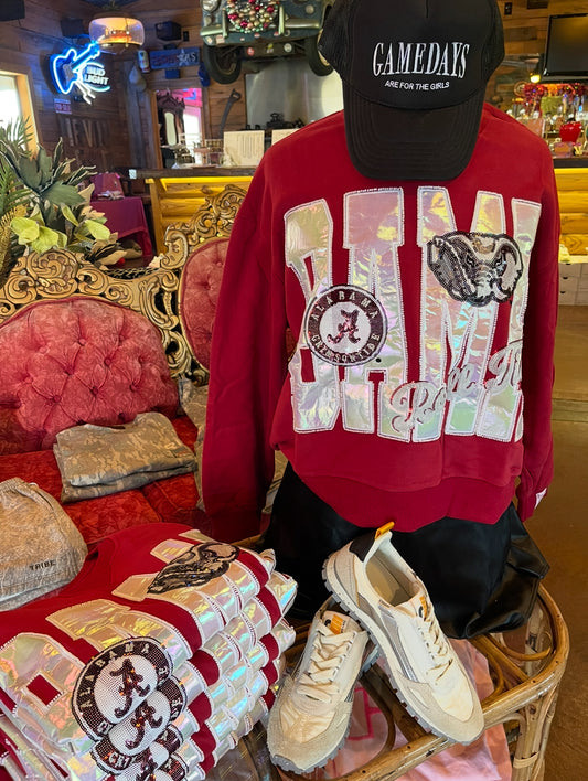 ALABAMA Metallic Word Sweatshirt