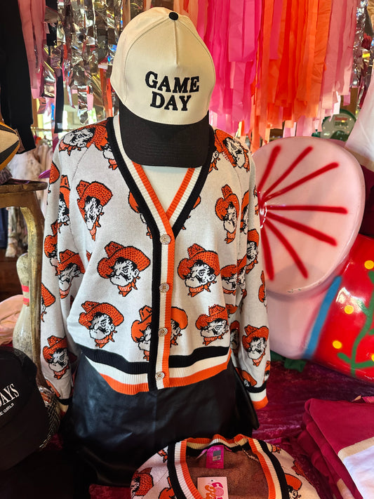 OSU Cowboy Rhinestone Cardigan