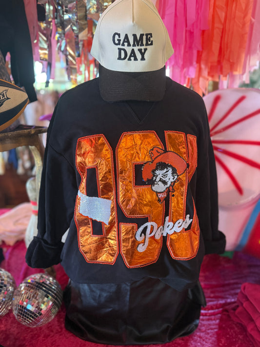 OSU METALLIC WORD SWEATSHIRT