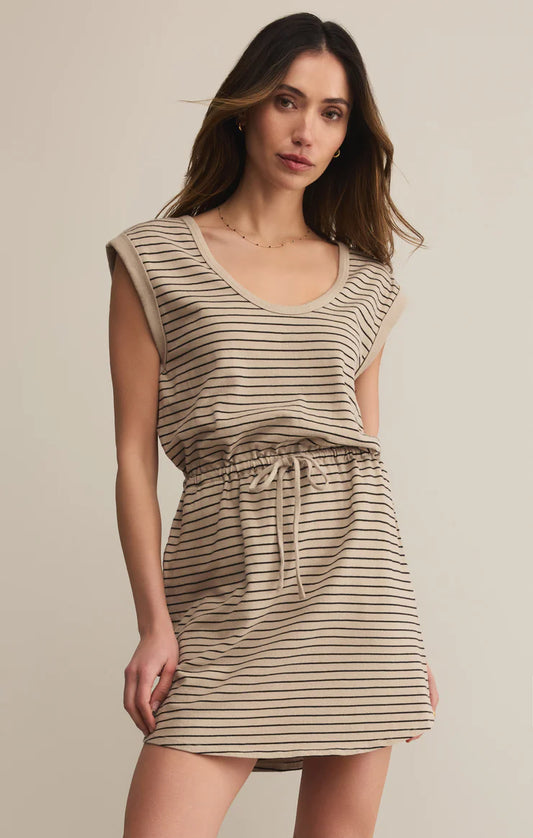 DAYSHIFT STRIPED MINI DRESS RETREAT