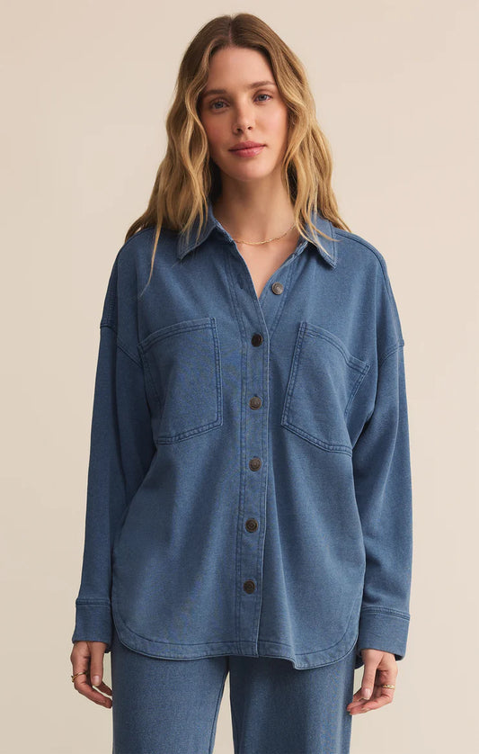 ALL DAY KNIT DENIM JACKET INDIGO