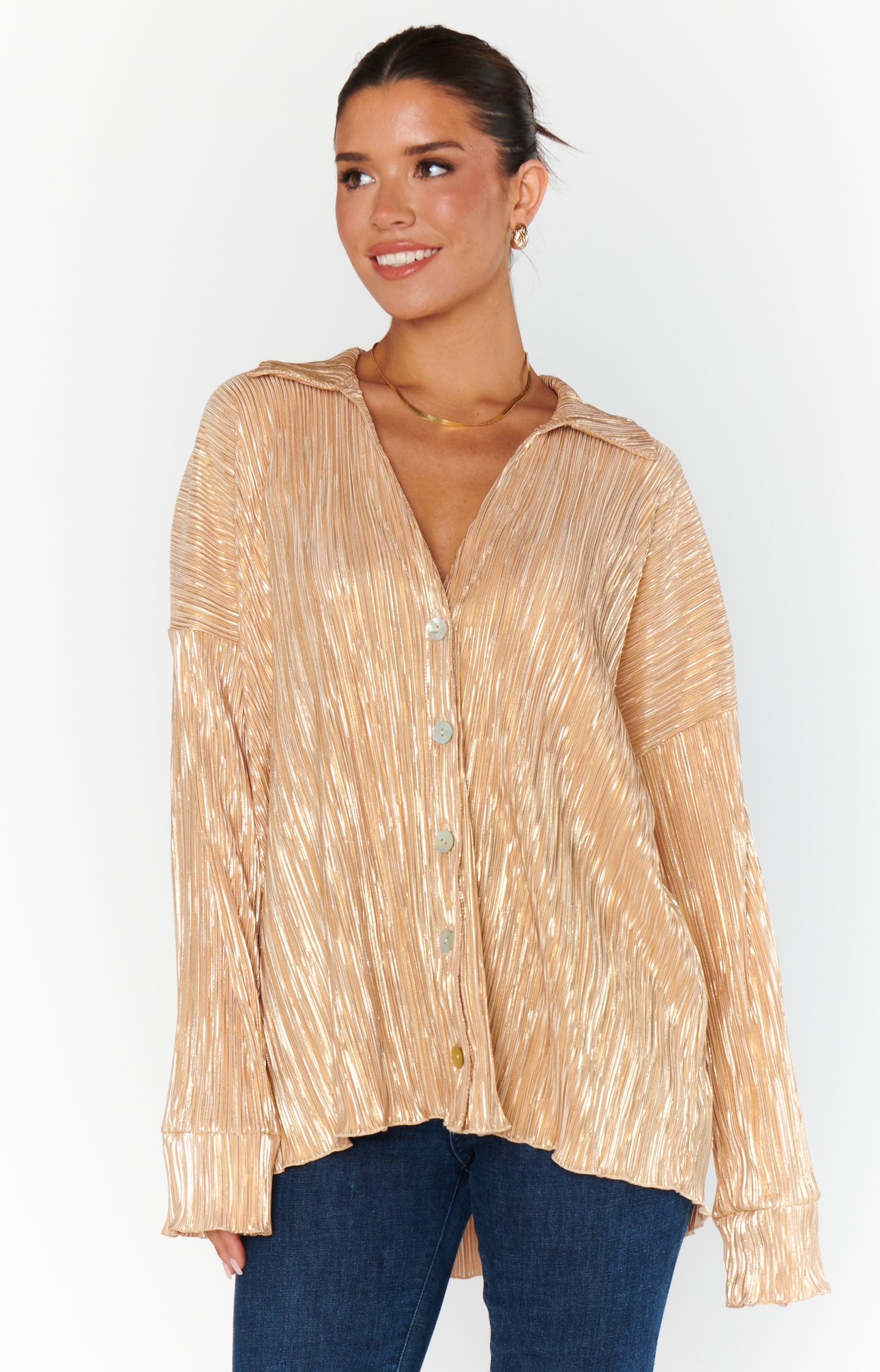 EVERYWHERE TOP GOLD PLEAT