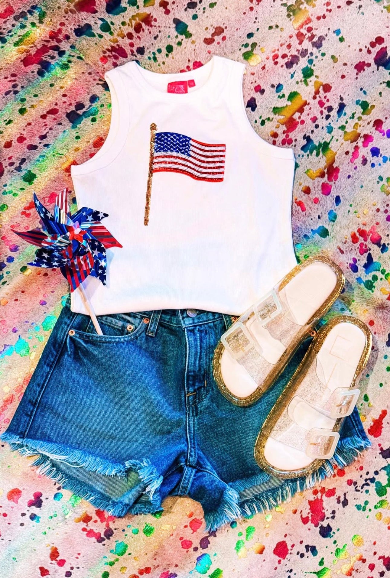 QUEEN FLAG TANK