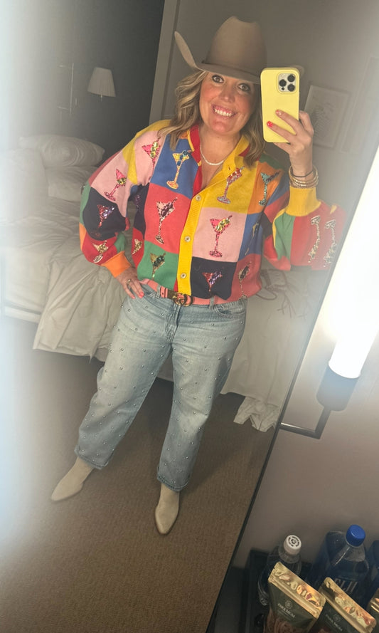 MULTI CHECKERED COSMO SWEATER