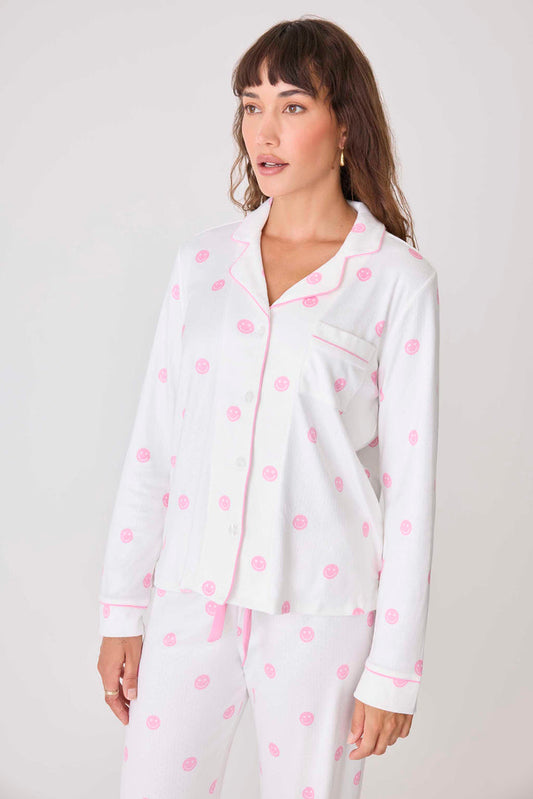 CHOOSE HAPPY L/S PJ TOP