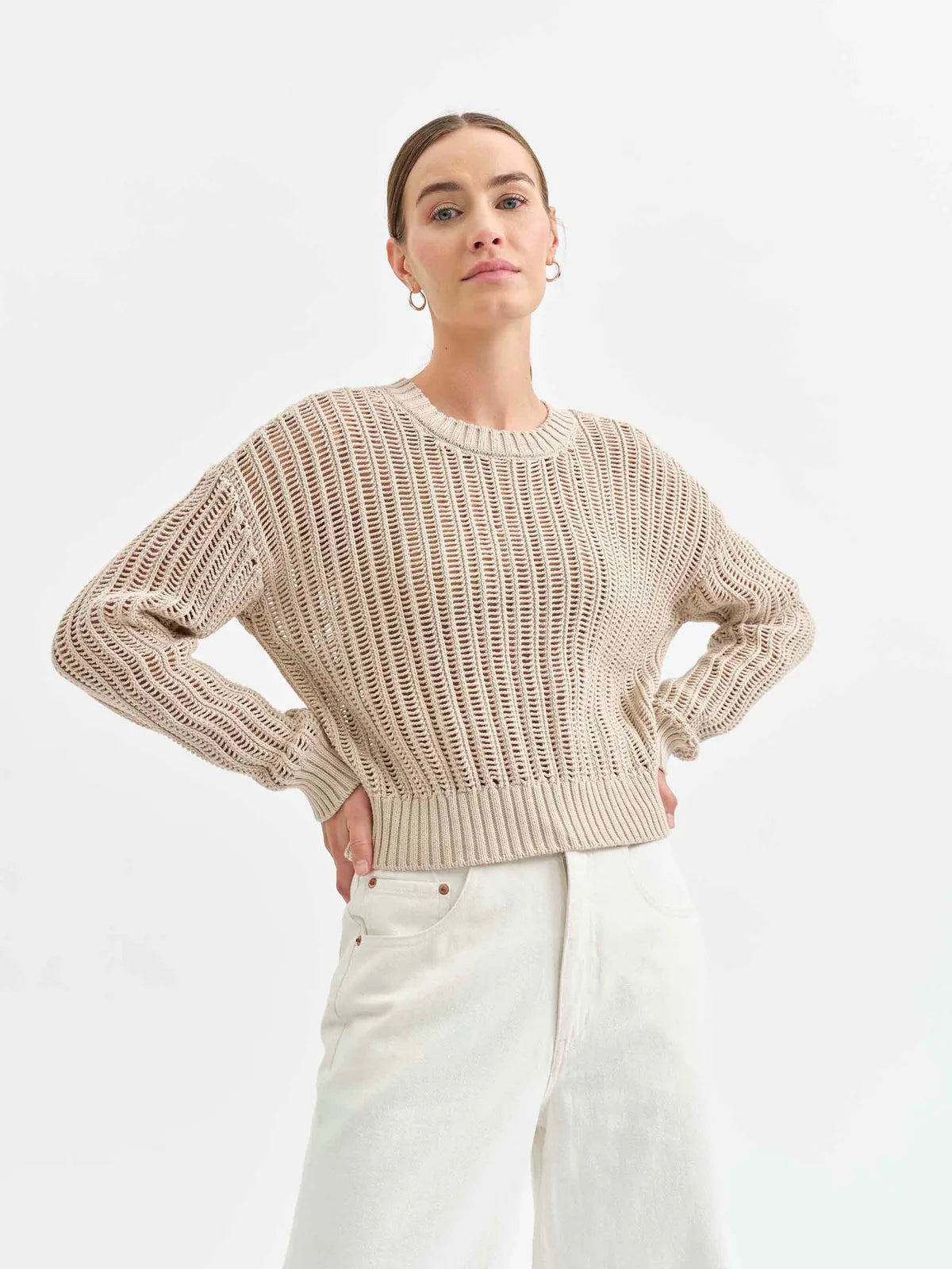 SEASIDE OPEN STITCH SWEATER