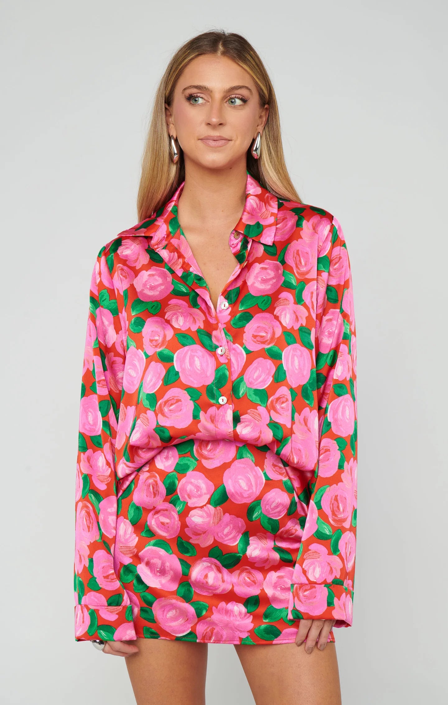 SMITH BUTTON DOWN ROSE BLOOMS