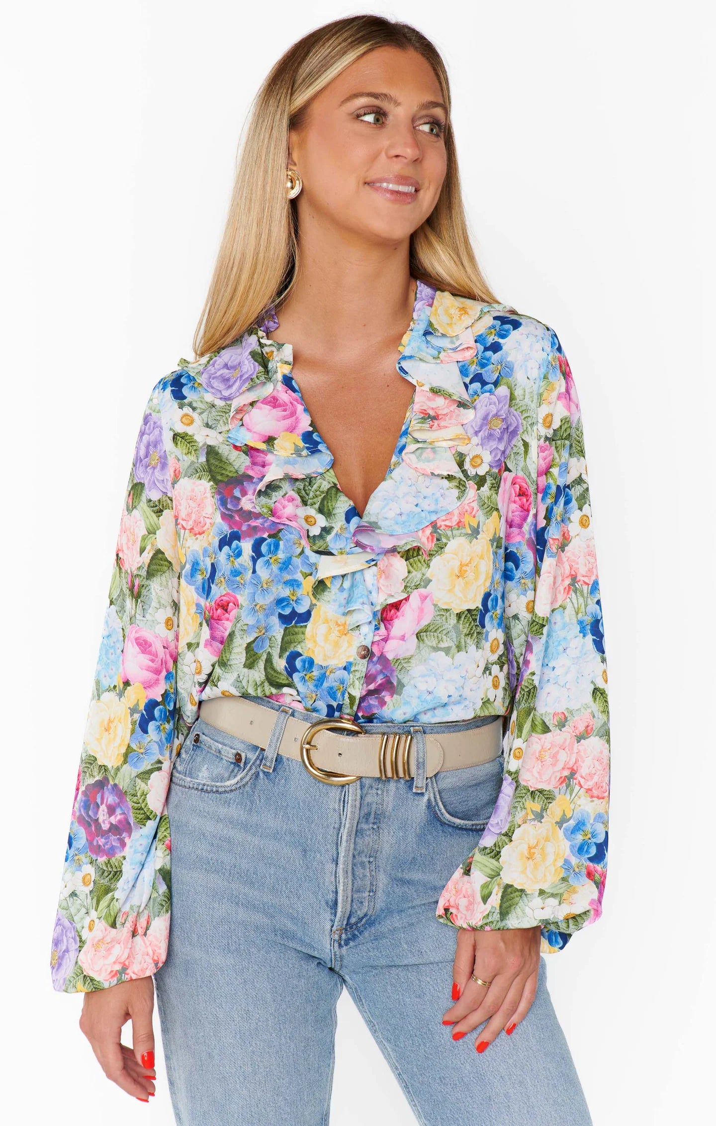 SUKI RUFFLE TOP FLOWER SHOP