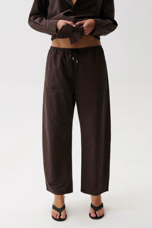 THEO DRAWSTRING POPLIN PANT HOT TODDY