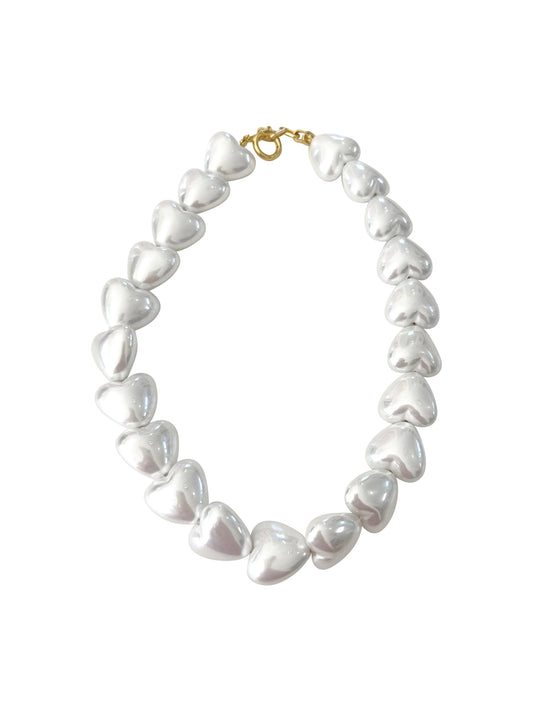 PEARL HEART NECKLACE